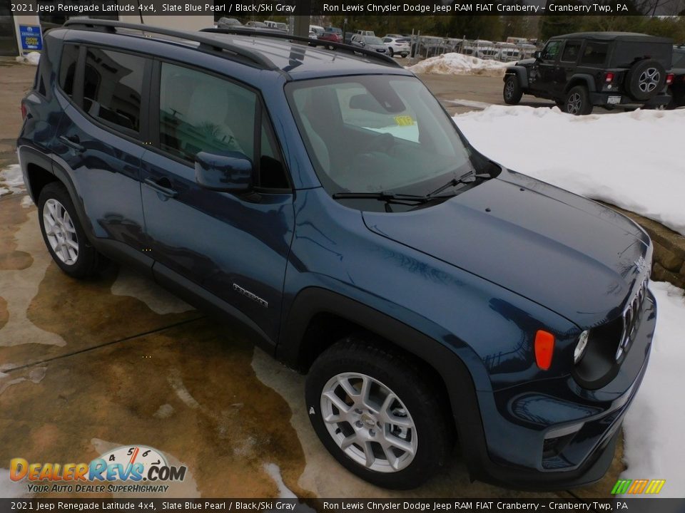 2021 Jeep Renegade Latitude 4x4 Slate Blue Pearl / Black/Ski Gray Photo #3