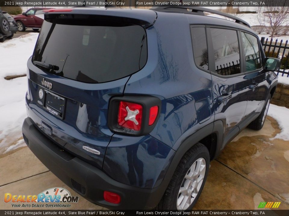 2021 Jeep Renegade Latitude 4x4 Slate Blue Pearl / Black/Ski Gray Photo #5