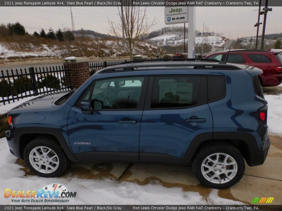 2021 Jeep Renegade Latitude 4x4 Slate Blue Pearl / Black/Ski Gray Photo #9