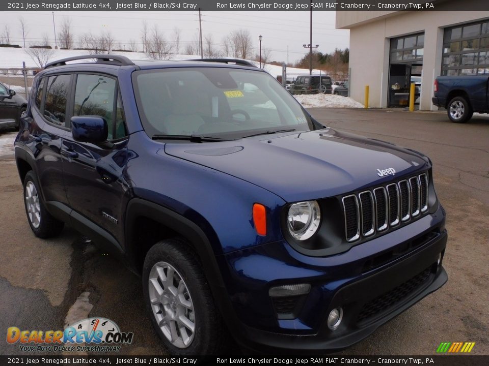 2021 Jeep Renegade Latitude 4x4 Jetset Blue / Black/Ski Gray Photo #3