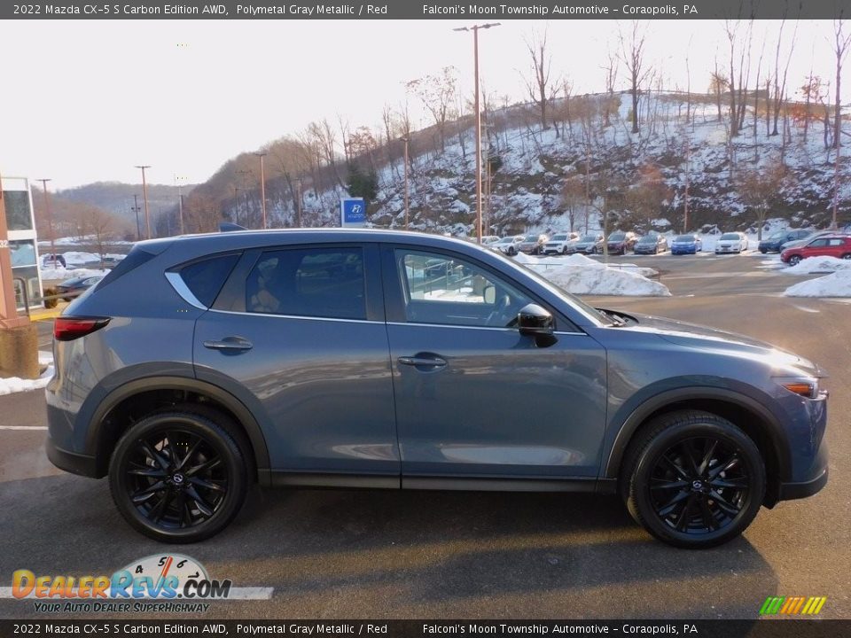 2022 Mazda CX-5 S Carbon Edition AWD Polymetal Gray Metallic / Red Photo #1