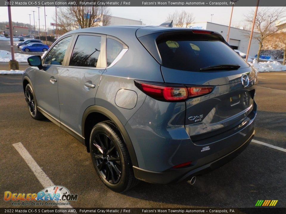 2022 Mazda CX-5 S Carbon Edition AWD Polymetal Gray Metallic / Red Photo #5