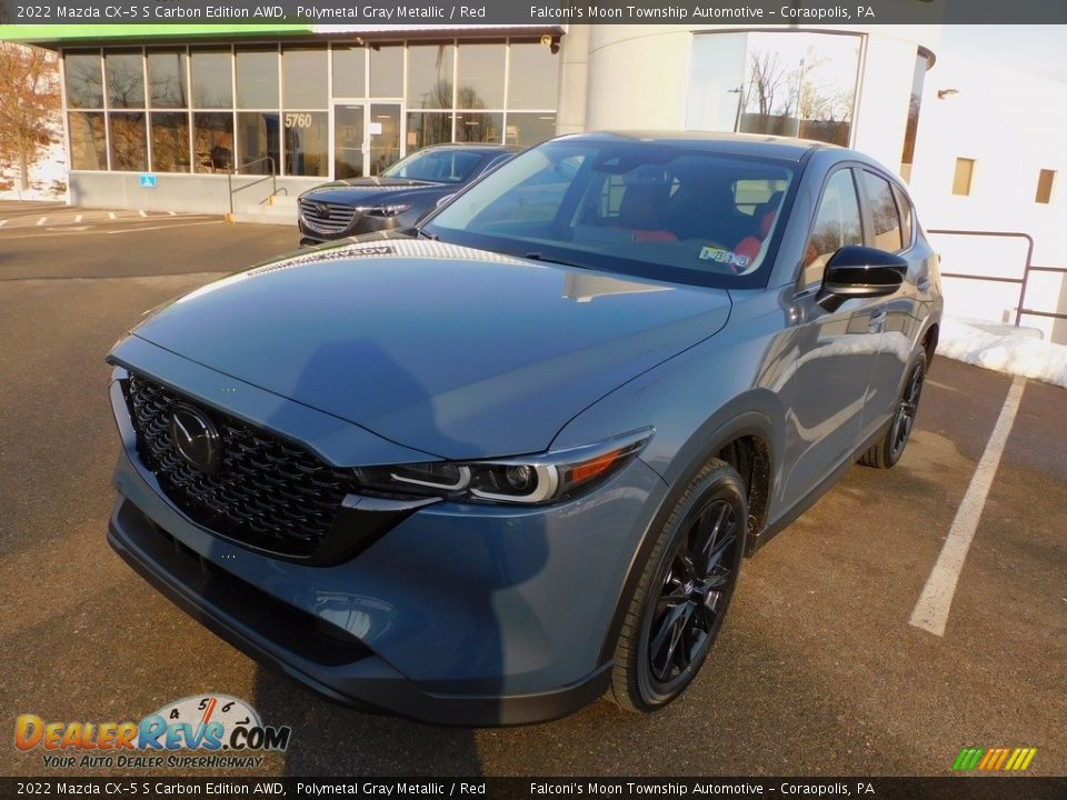 2022 Mazda CX-5 S Carbon Edition AWD Polymetal Gray Metallic / Red Photo #7