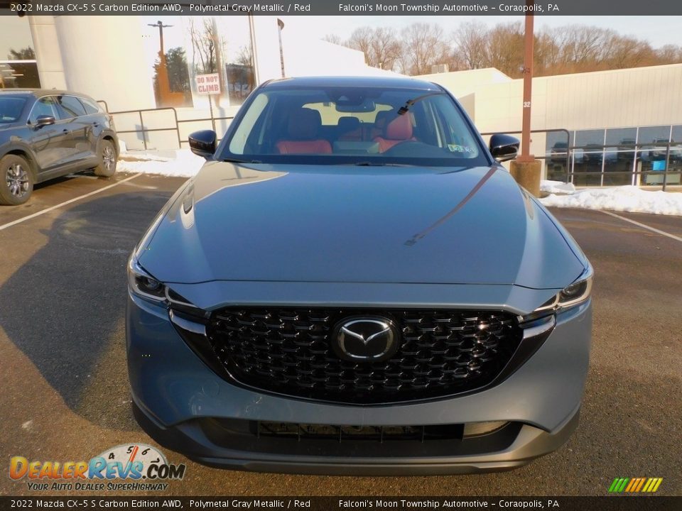 2022 Mazda CX-5 S Carbon Edition AWD Polymetal Gray Metallic / Red Photo #8