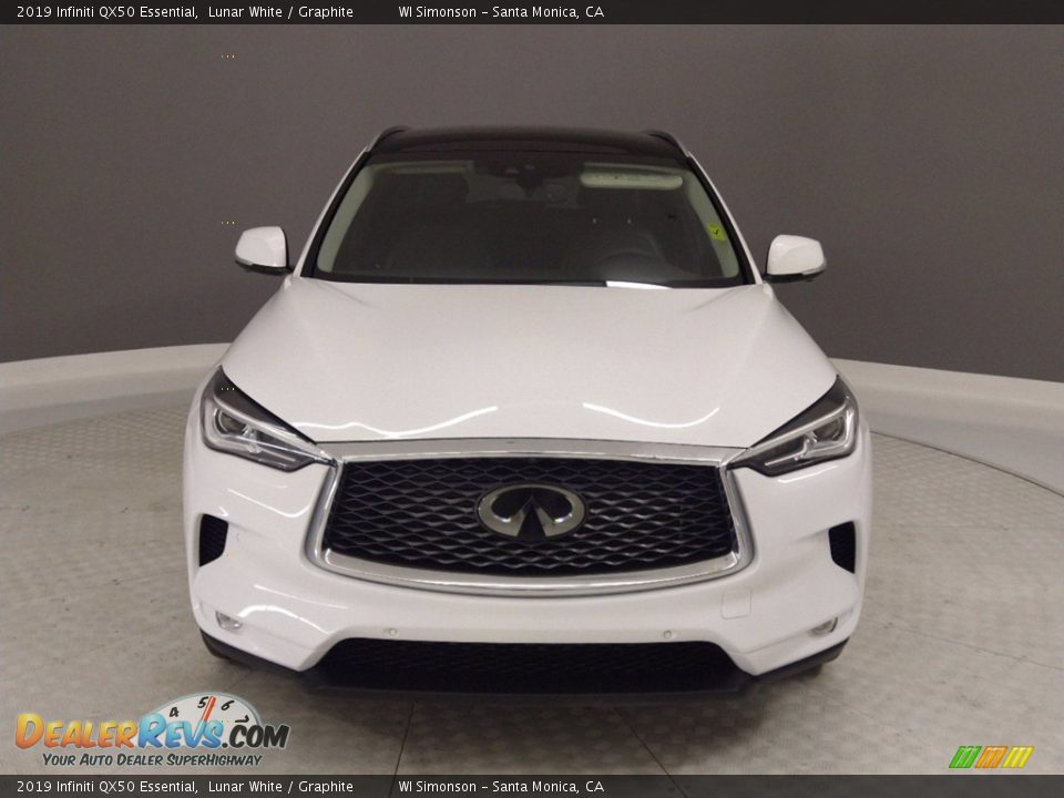 2019 Infiniti QX50 Essential Lunar White / Graphite Photo #2