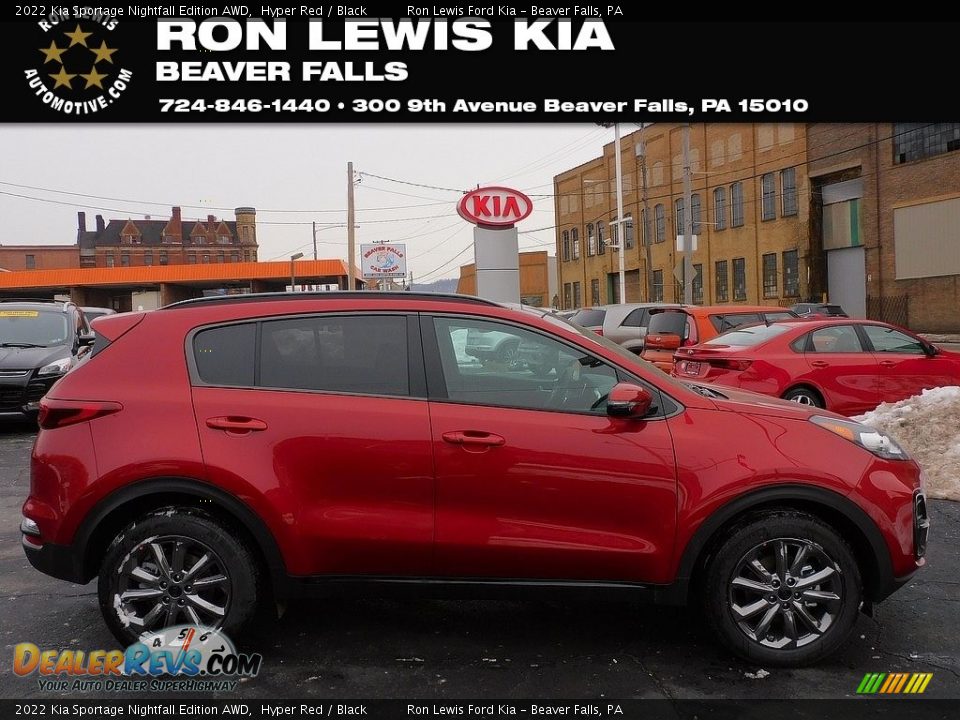 2022 Kia Sportage Nightfall Edition AWD Hyper Red / Black Photo #1