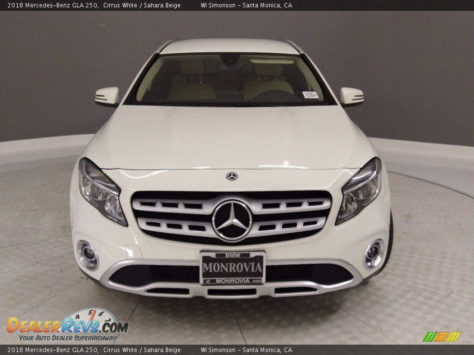 2018 Mercedes-Benz GLA 250 Cirrus White / Sahara Beige Photo #2