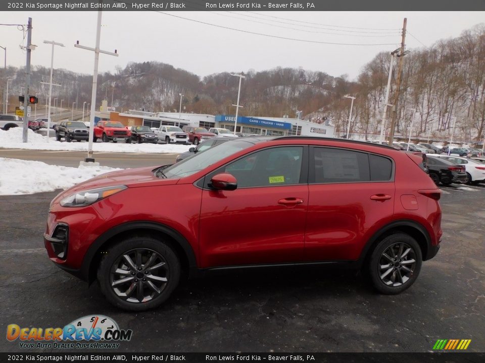 2022 Kia Sportage Nightfall Edition AWD Hyper Red / Black Photo #6