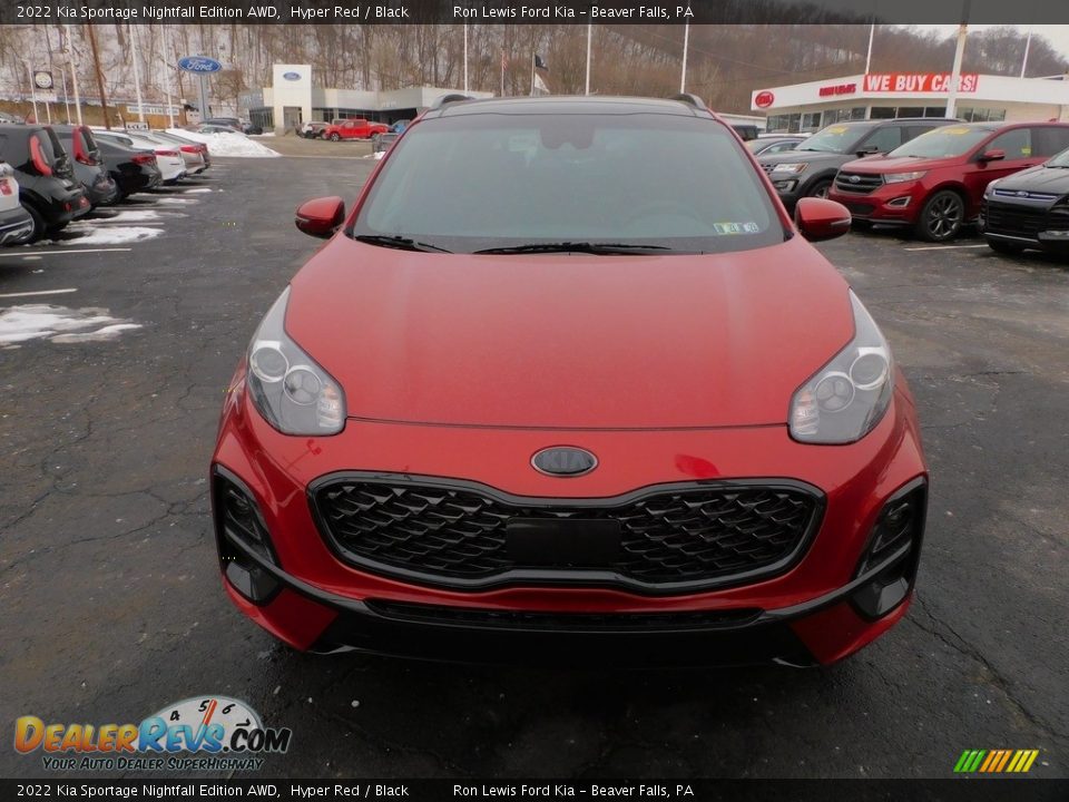2022 Kia Sportage Nightfall Edition AWD Hyper Red / Black Photo #8
