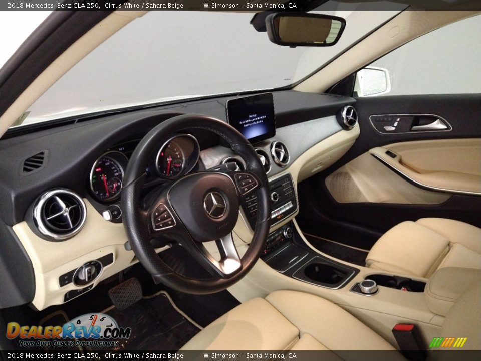 2018 Mercedes-Benz GLA 250 Cirrus White / Sahara Beige Photo #14