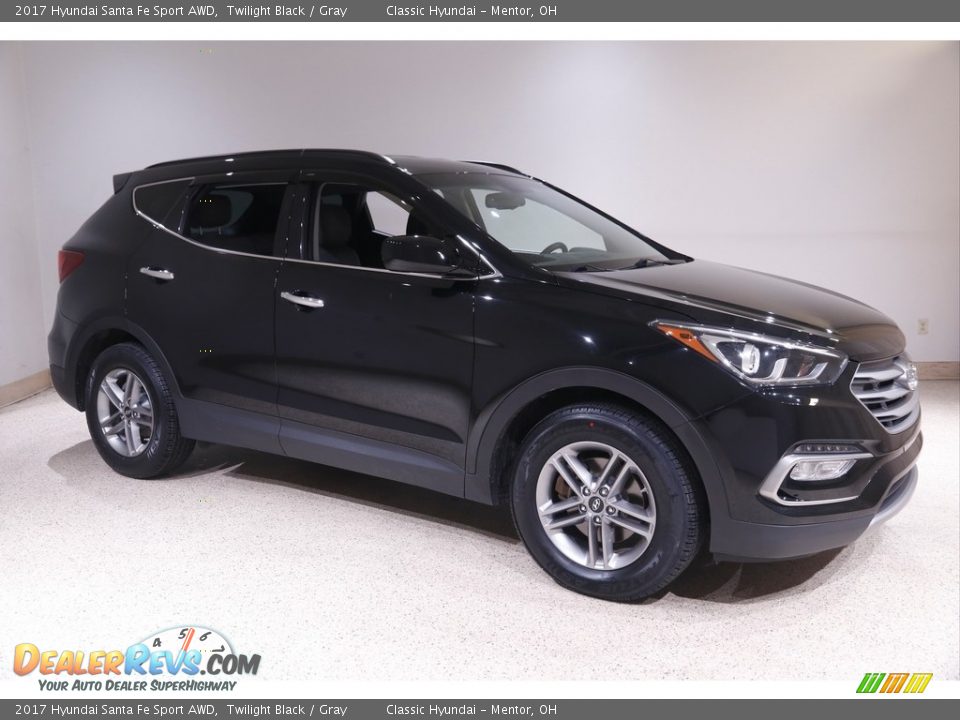 2017 Hyundai Santa Fe Sport AWD Twilight Black / Gray Photo #1
