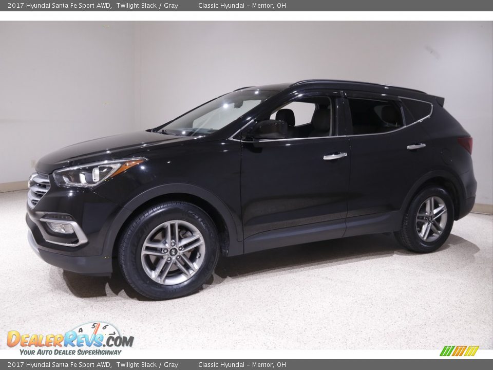 2017 Hyundai Santa Fe Sport AWD Twilight Black / Gray Photo #3