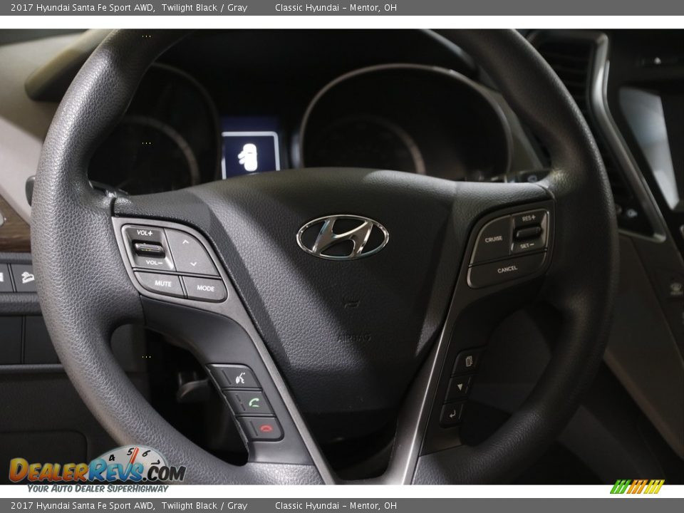 2017 Hyundai Santa Fe Sport AWD Twilight Black / Gray Photo #7
