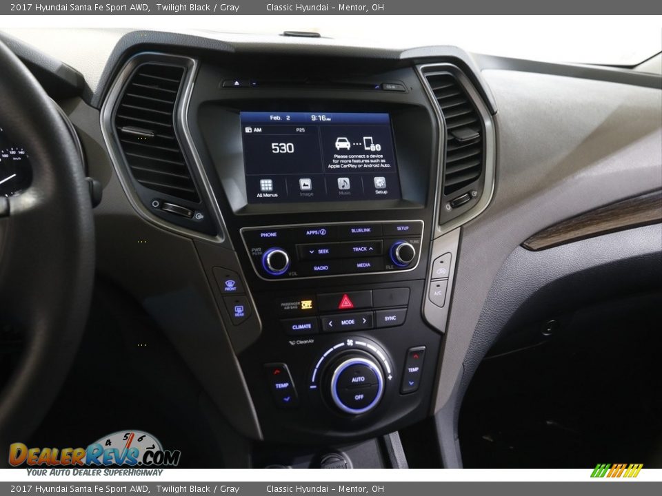 2017 Hyundai Santa Fe Sport AWD Twilight Black / Gray Photo #9