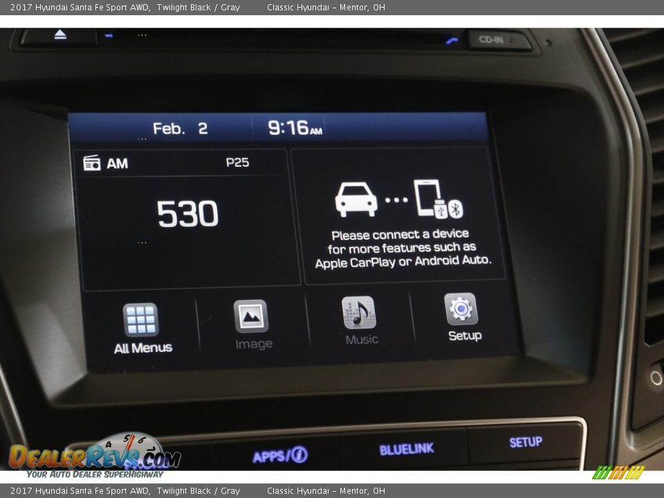 2017 Hyundai Santa Fe Sport AWD Twilight Black / Gray Photo #10