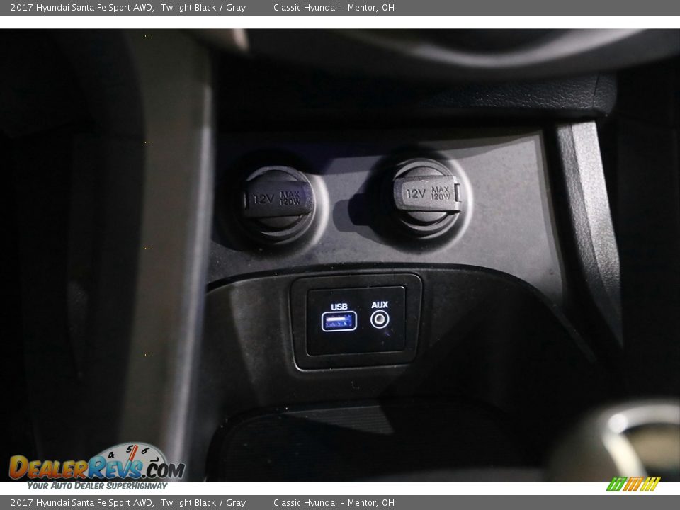 2017 Hyundai Santa Fe Sport AWD Twilight Black / Gray Photo #12