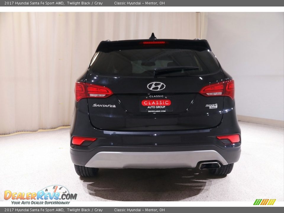 2017 Hyundai Santa Fe Sport AWD Twilight Black / Gray Photo #17