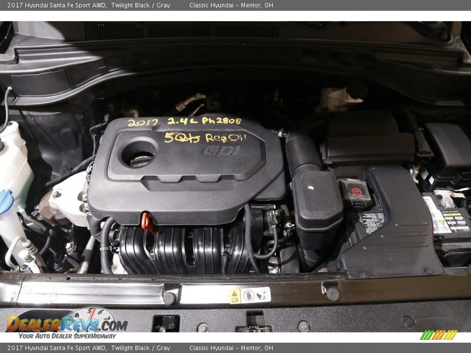 2017 Hyundai Santa Fe Sport AWD Twilight Black / Gray Photo #18