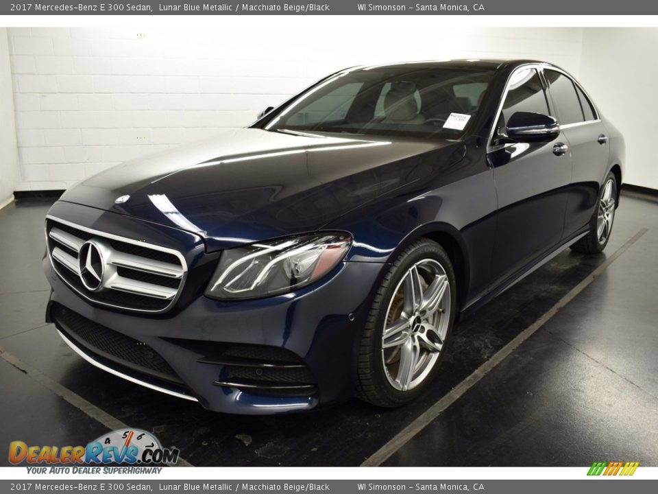 2017 Mercedes-Benz E 300 Sedan Lunar Blue Metallic / Macchiato Beige/Black Photo #3