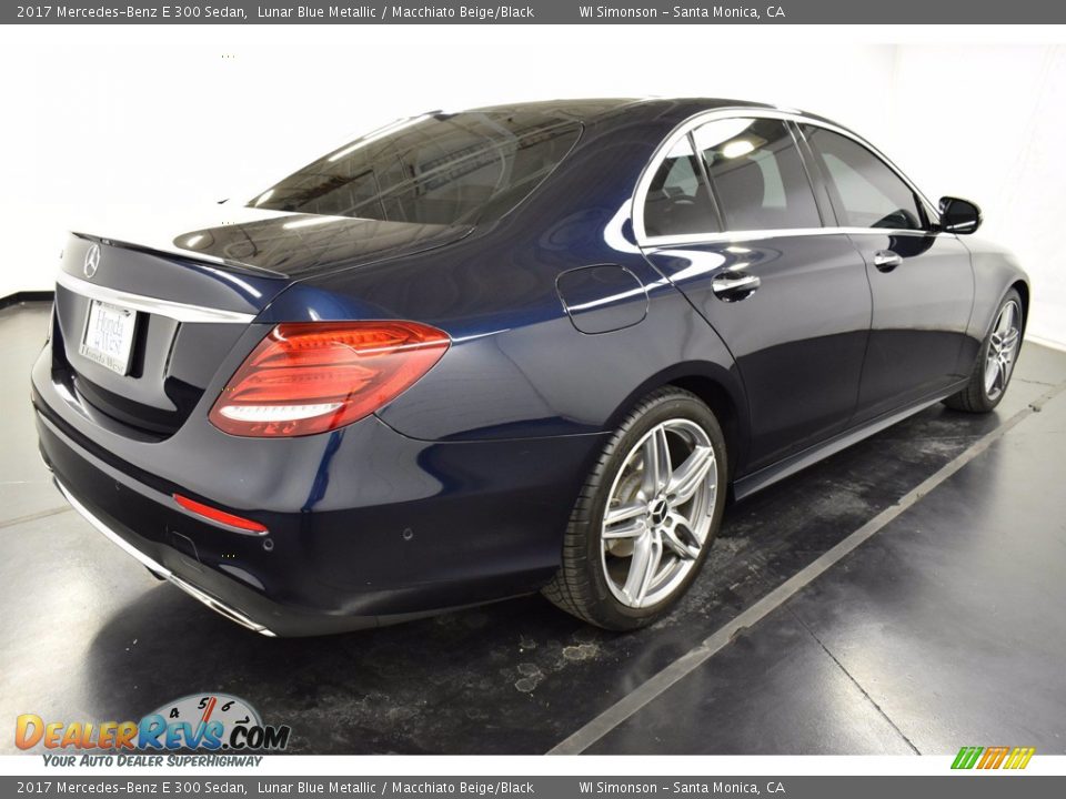 2017 Mercedes-Benz E 300 Sedan Lunar Blue Metallic / Macchiato Beige/Black Photo #7