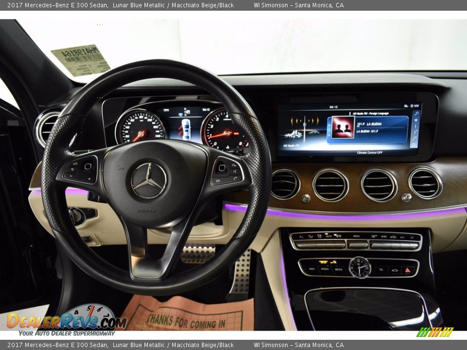 2017 Mercedes-Benz E 300 Sedan Lunar Blue Metallic / Macchiato Beige/Black Photo #16