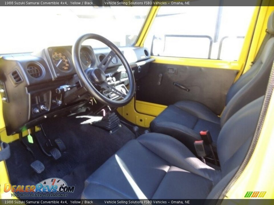 Black Interior - 1988 Suzuki Samurai Convertible 4x4 Photo #4