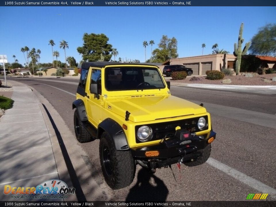 Yellow 1988 Suzuki Samurai Convertible 4x4 Photo #5