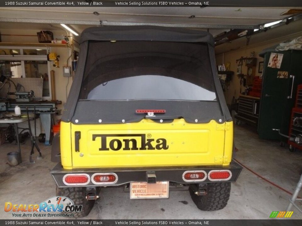 1988 Suzuki Samurai Convertible 4x4 Yellow / Black Photo #6