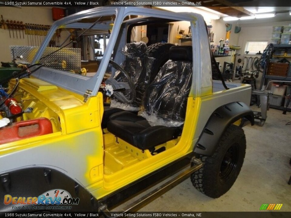 1988 Suzuki Samurai Convertible 4x4 Yellow / Black Photo #12