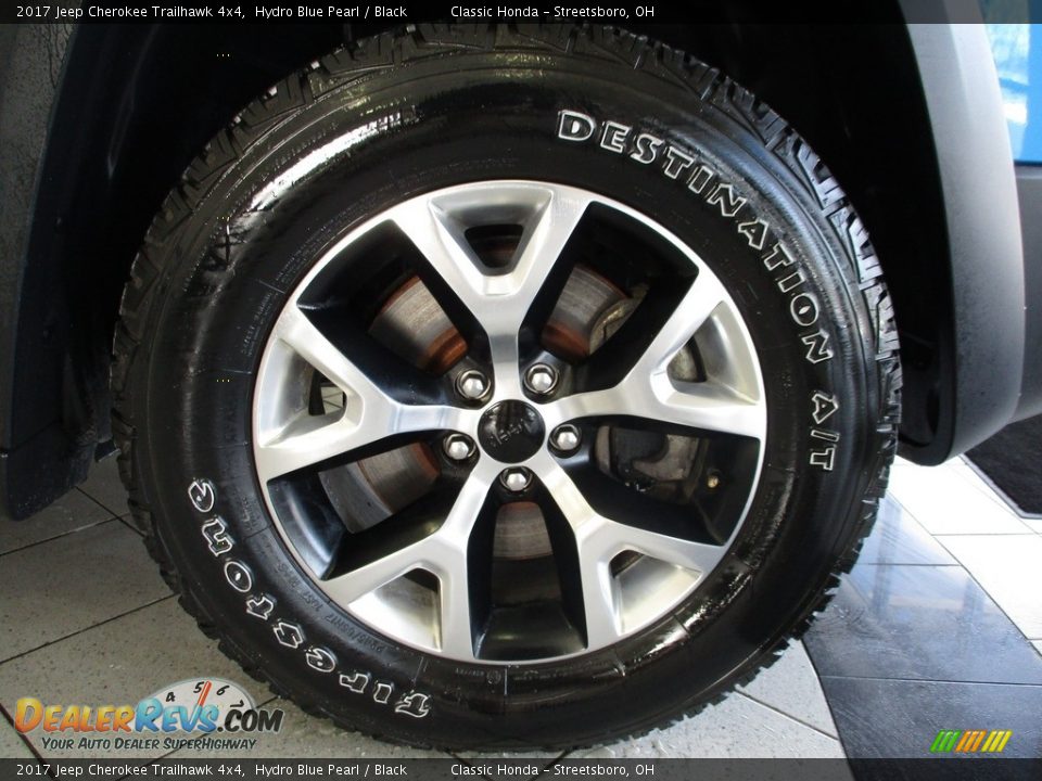 2017 Jeep Cherokee Trailhawk 4x4 Hydro Blue Pearl / Black Photo #5