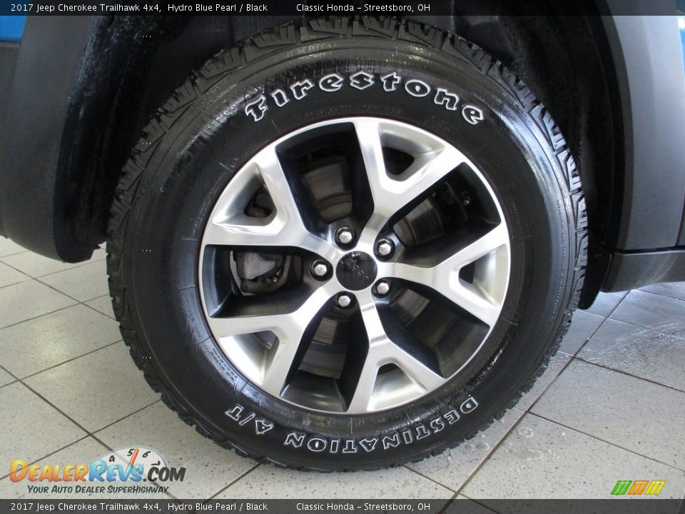 2017 Jeep Cherokee Trailhawk 4x4 Hydro Blue Pearl / Black Photo #6