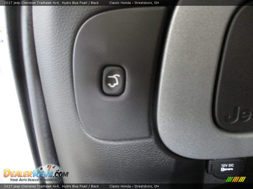 2017 Jeep Cherokee Trailhawk 4x4 Hydro Blue Pearl / Black Photo #14