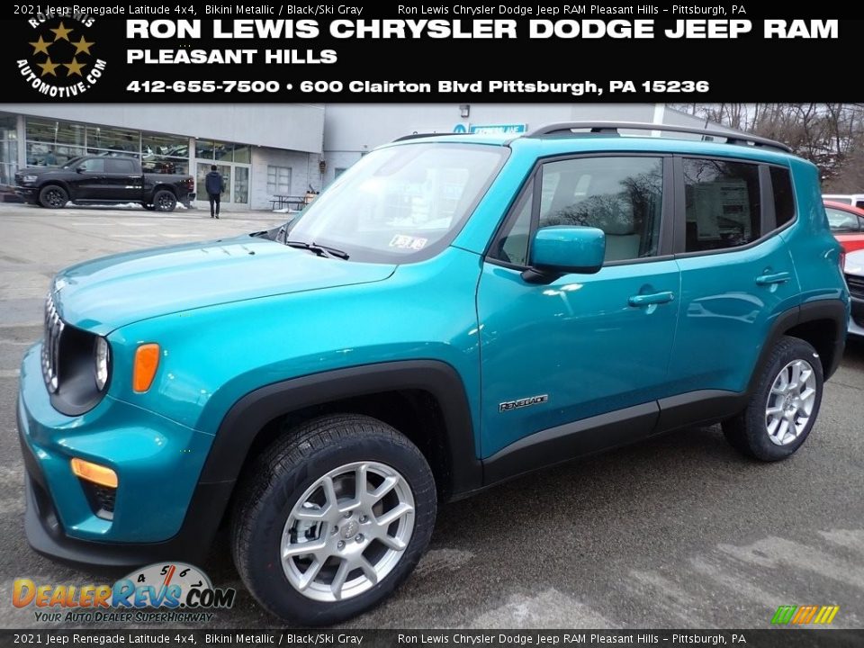 2021 Jeep Renegade Latitude 4x4 Bikini Metallic / Black/Ski Gray Photo #1