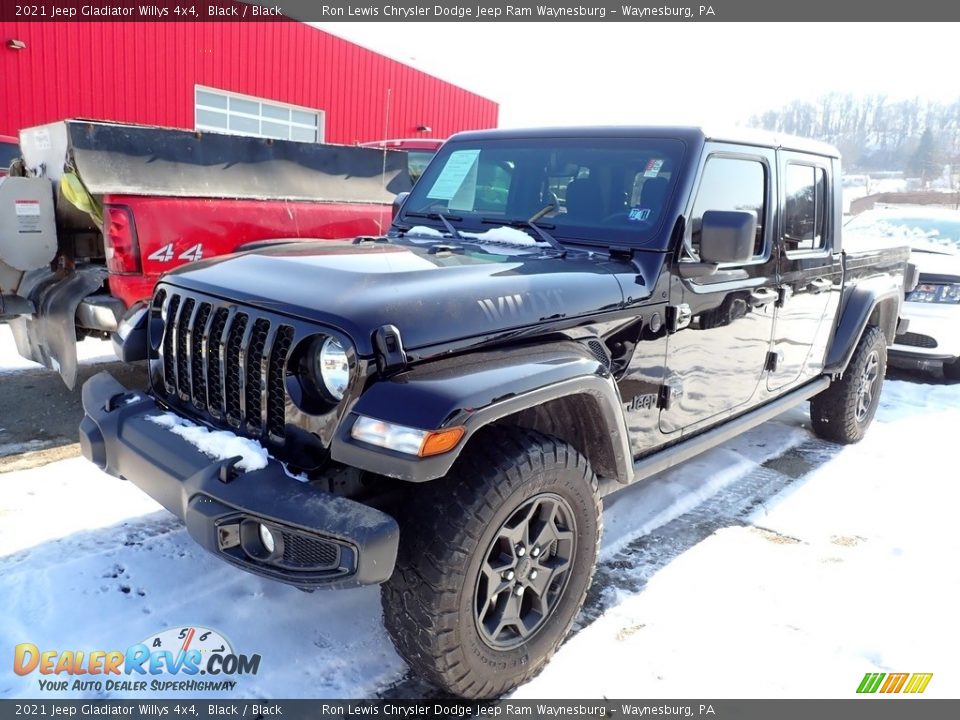 2021 Jeep Gladiator Willys 4x4 Black / Black Photo #1