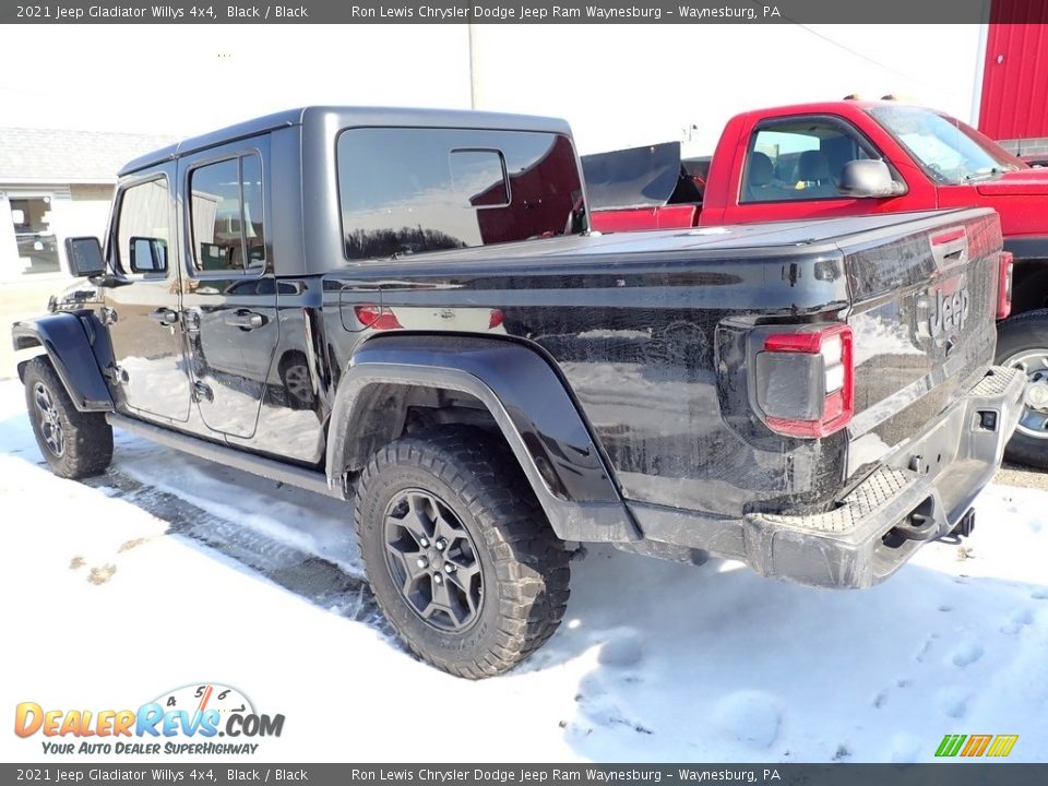 2021 Jeep Gladiator Willys 4x4 Black / Black Photo #2