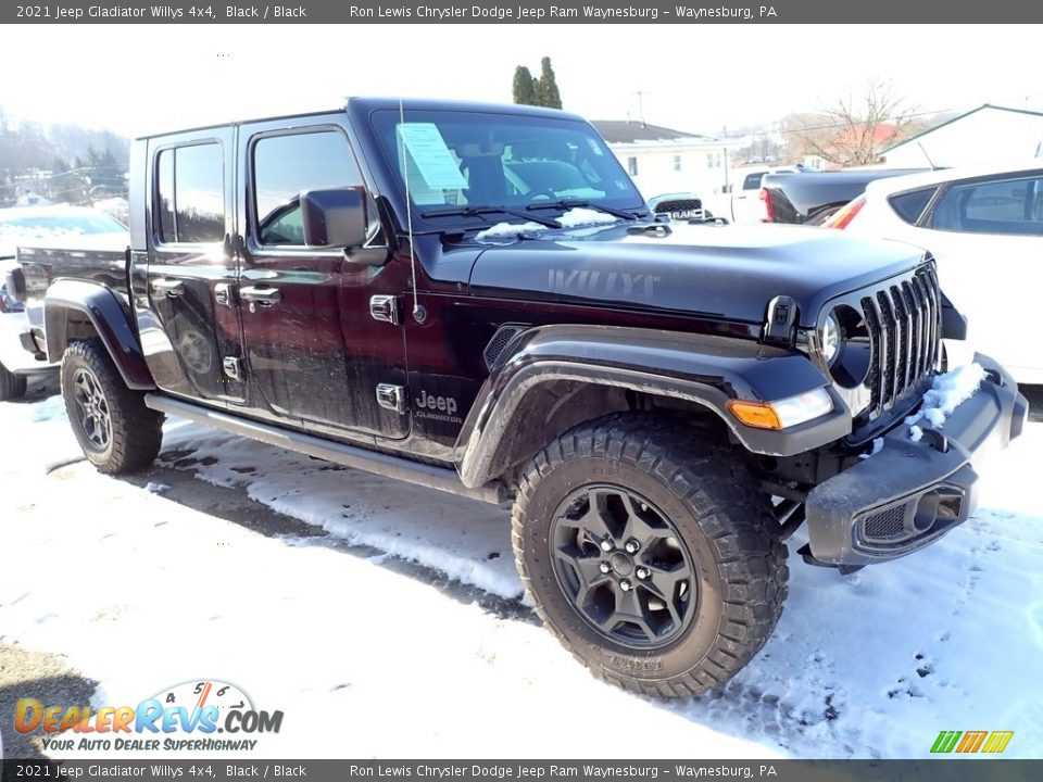 2021 Jeep Gladiator Willys 4x4 Black / Black Photo #4