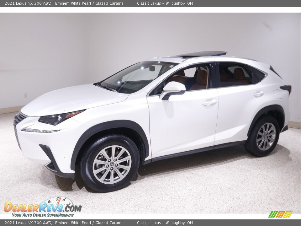 2021 Lexus NX 300 AWD Eminent White Pearl / Glazed Caramel Photo #3