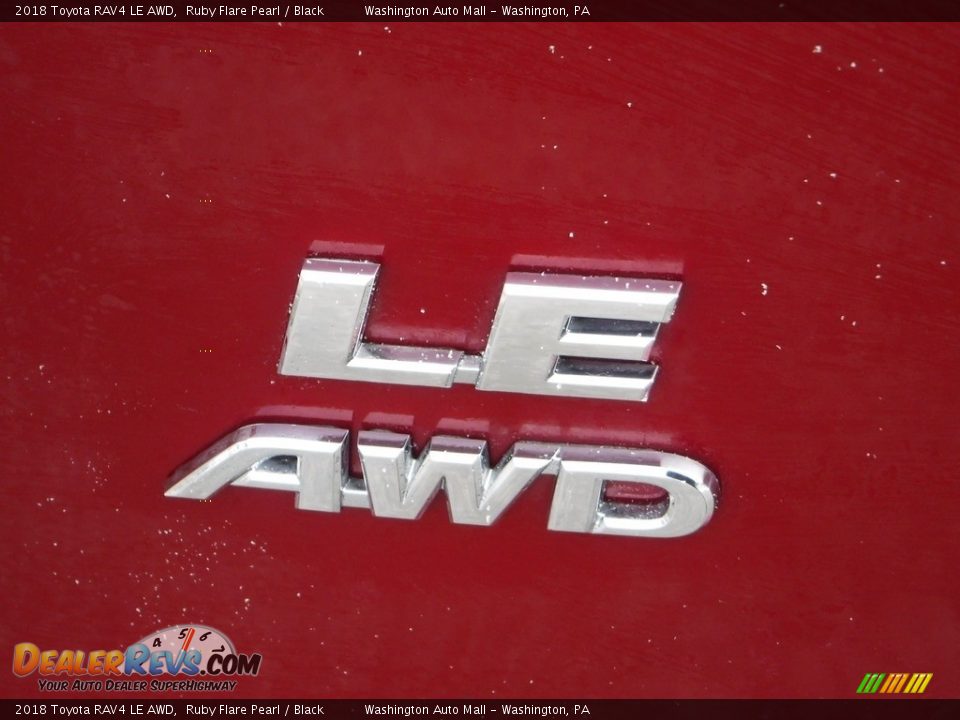 2018 Toyota RAV4 LE AWD Ruby Flare Pearl / Black Photo #14