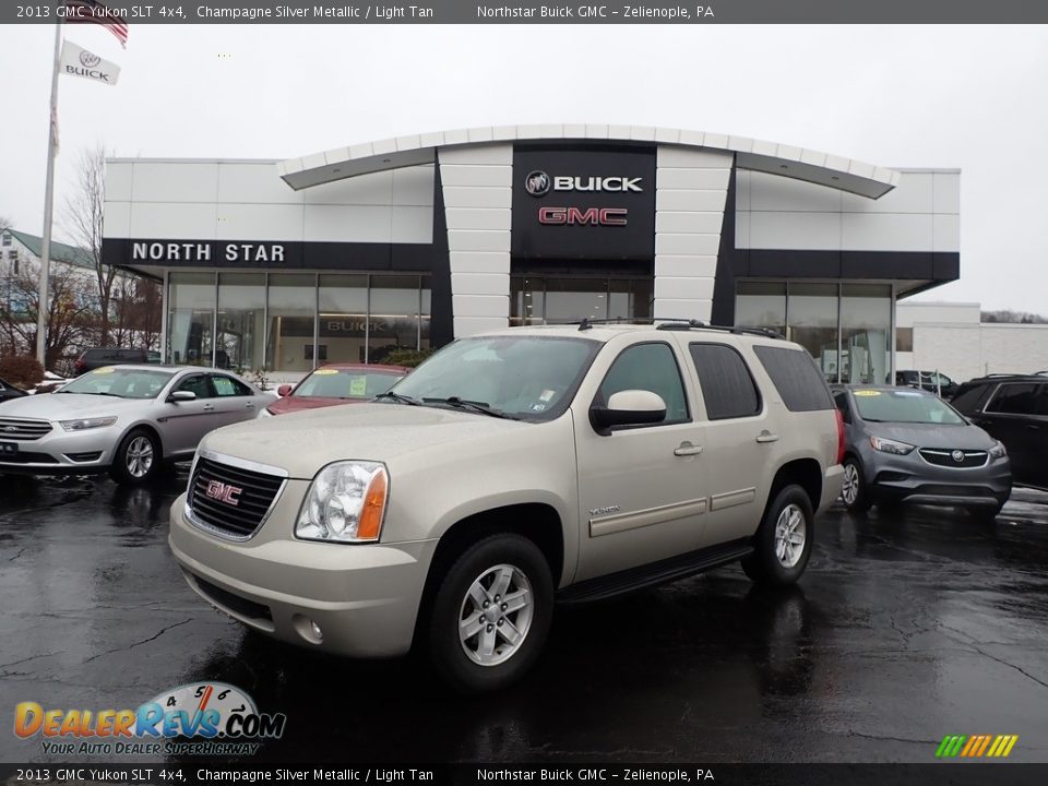 2013 GMC Yukon SLT 4x4 Champagne Silver Metallic / Light Tan Photo #1