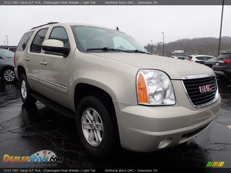 2013 GMC Yukon SLT 4x4 Champagne Silver Metallic / Light Tan Photo #4