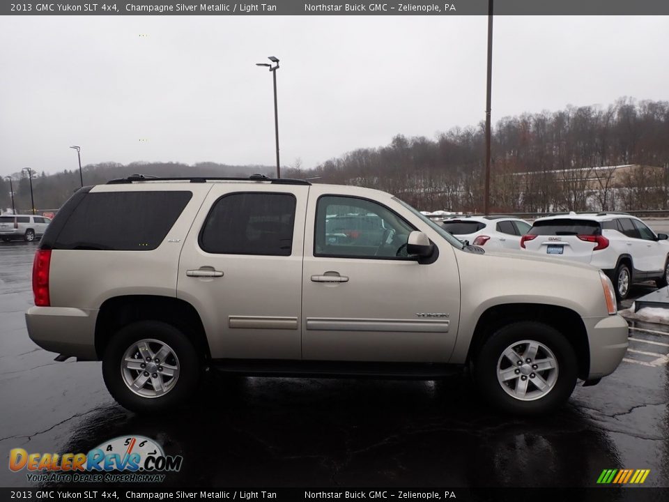 2013 GMC Yukon SLT 4x4 Champagne Silver Metallic / Light Tan Photo #5