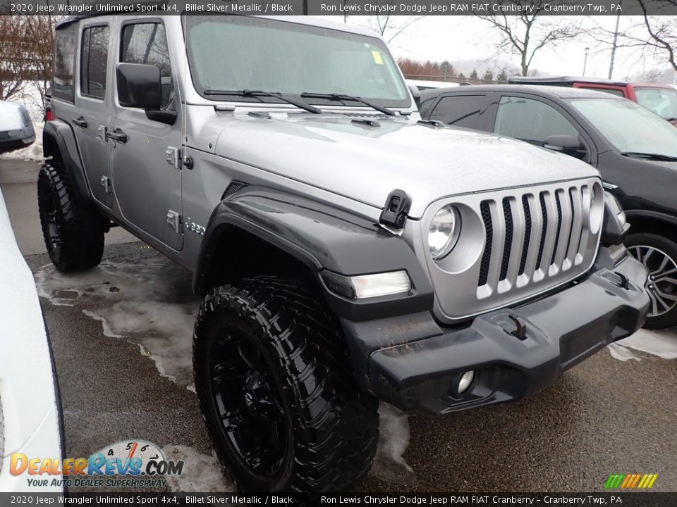 2020 Jeep Wrangler Unlimited Sport 4x4 Billet Silver Metallic / Black Photo #2