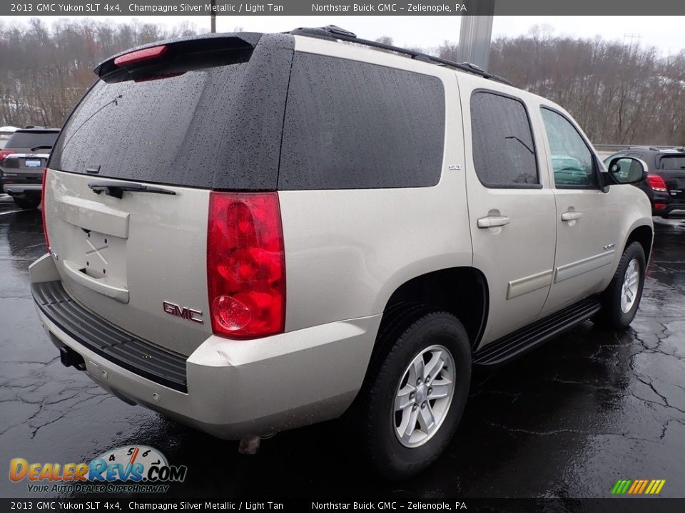 2013 GMC Yukon SLT 4x4 Champagne Silver Metallic / Light Tan Photo #9