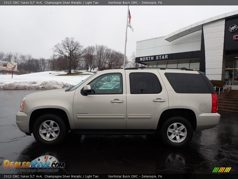 2013 GMC Yukon SLT 4x4 Champagne Silver Metallic / Light Tan Photo #13