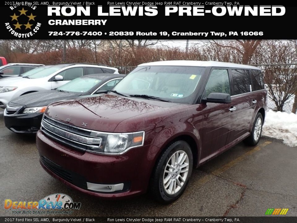 2017 Ford Flex SEL AWD Burgundy Velvet / Black Photo #1