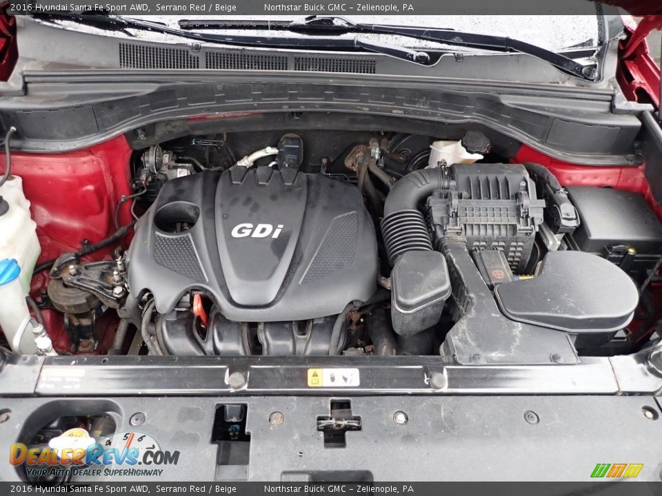 2016 Hyundai Santa Fe Sport AWD 2.4 Liter GDI DOHC 16-Valve D-CVVT 4 Cylinder Engine Photo #2