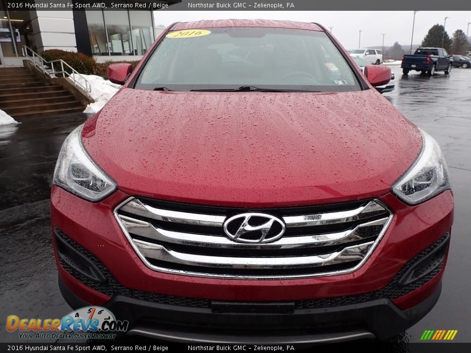 2016 Hyundai Santa Fe Sport AWD Serrano Red / Beige Photo #3