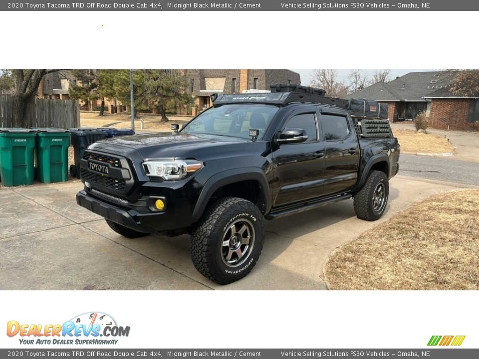 2020 Toyota Tacoma TRD Off Road Double Cab 4x4 Midnight Black Metallic / Cement Photo #2