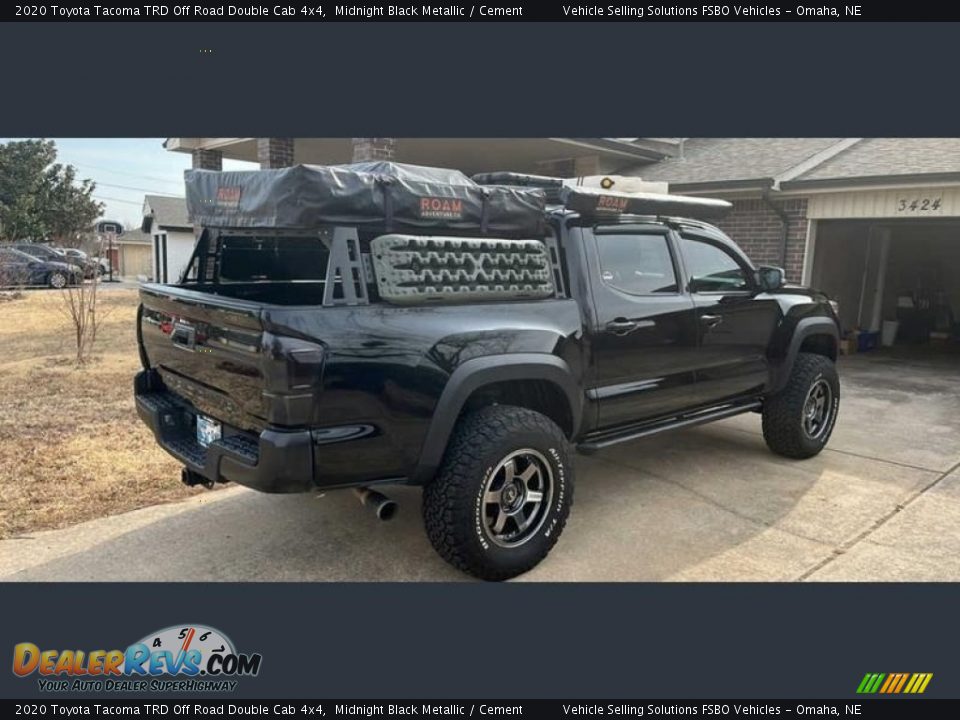 2020 Toyota Tacoma TRD Off Road Double Cab 4x4 Midnight Black Metallic / Cement Photo #3