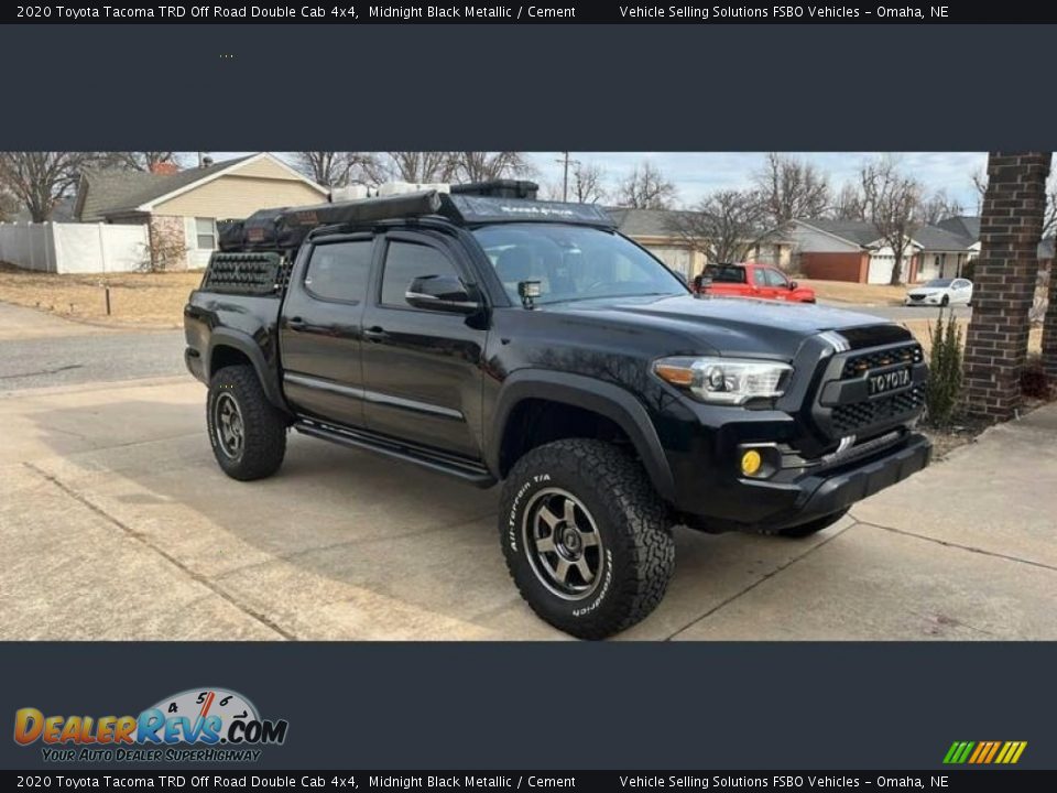 2020 Toyota Tacoma TRD Off Road Double Cab 4x4 Midnight Black Metallic / Cement Photo #4